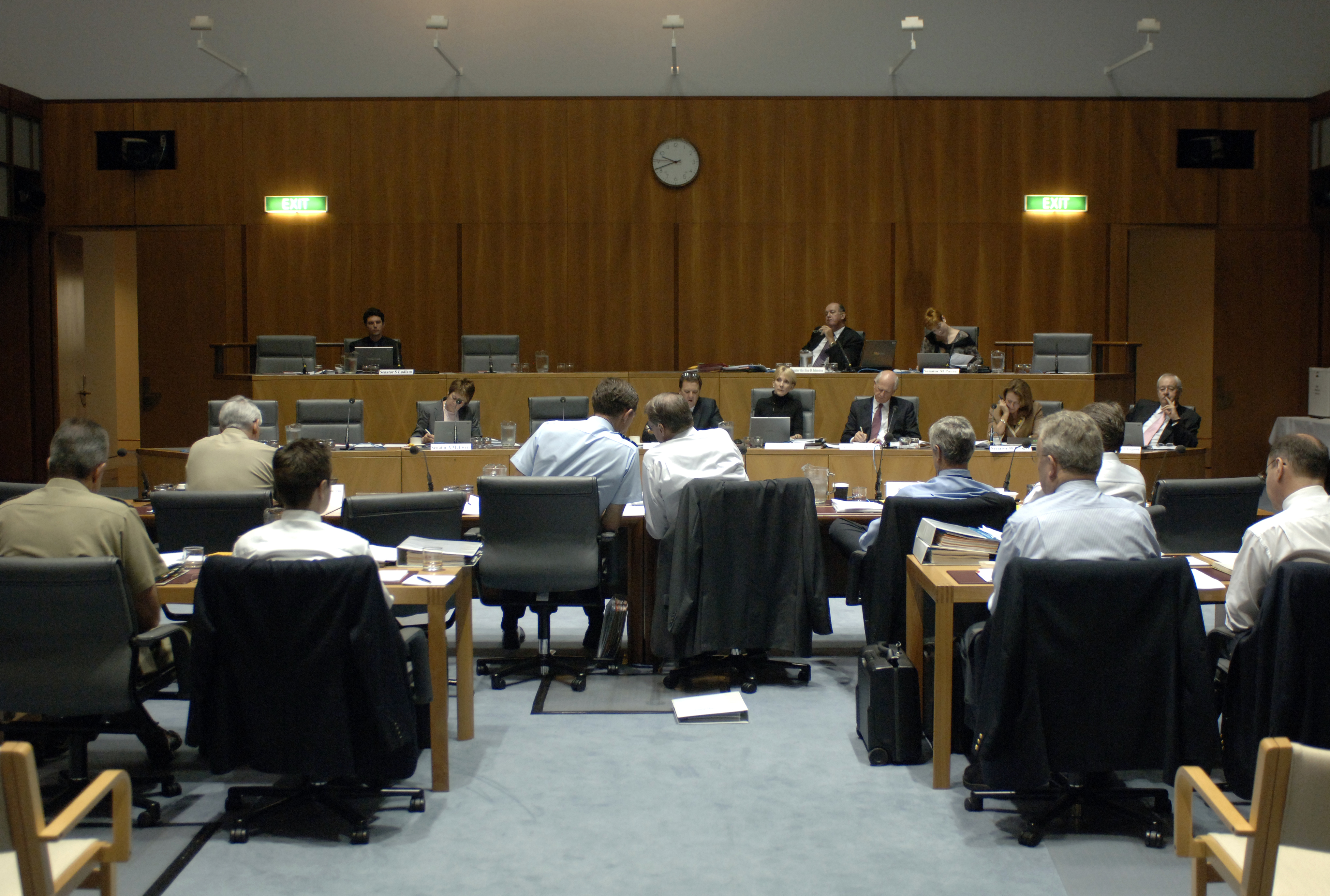 Standing Committee on Foreign Affairs, Defence and Trade at an additional estimates hearing, 25 February 2009. DPS Auspic.