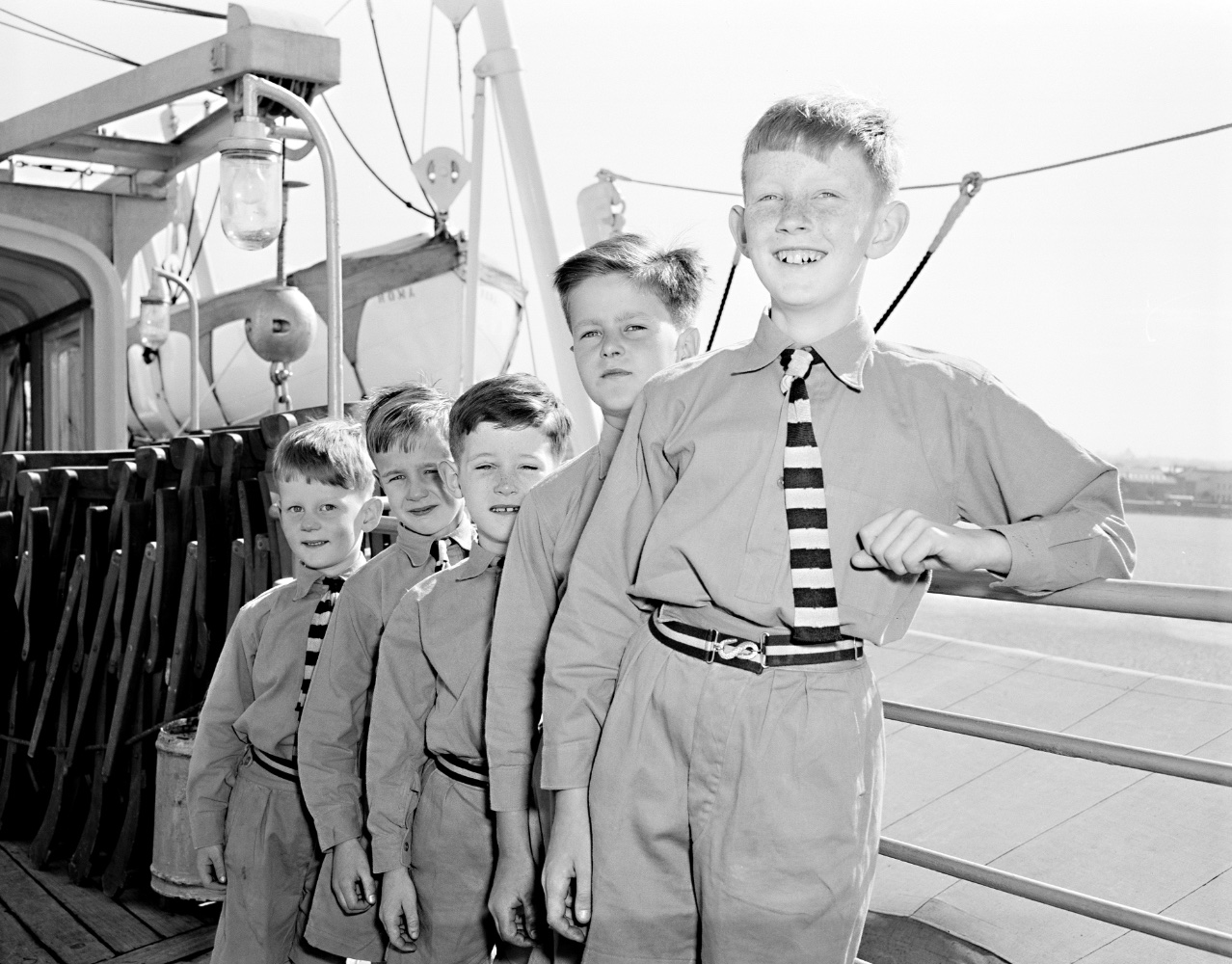 First British child migrants for the Fairbridge Society in Tasmania, 1958, National Archives of Australia A12111, 1/1958/8/1