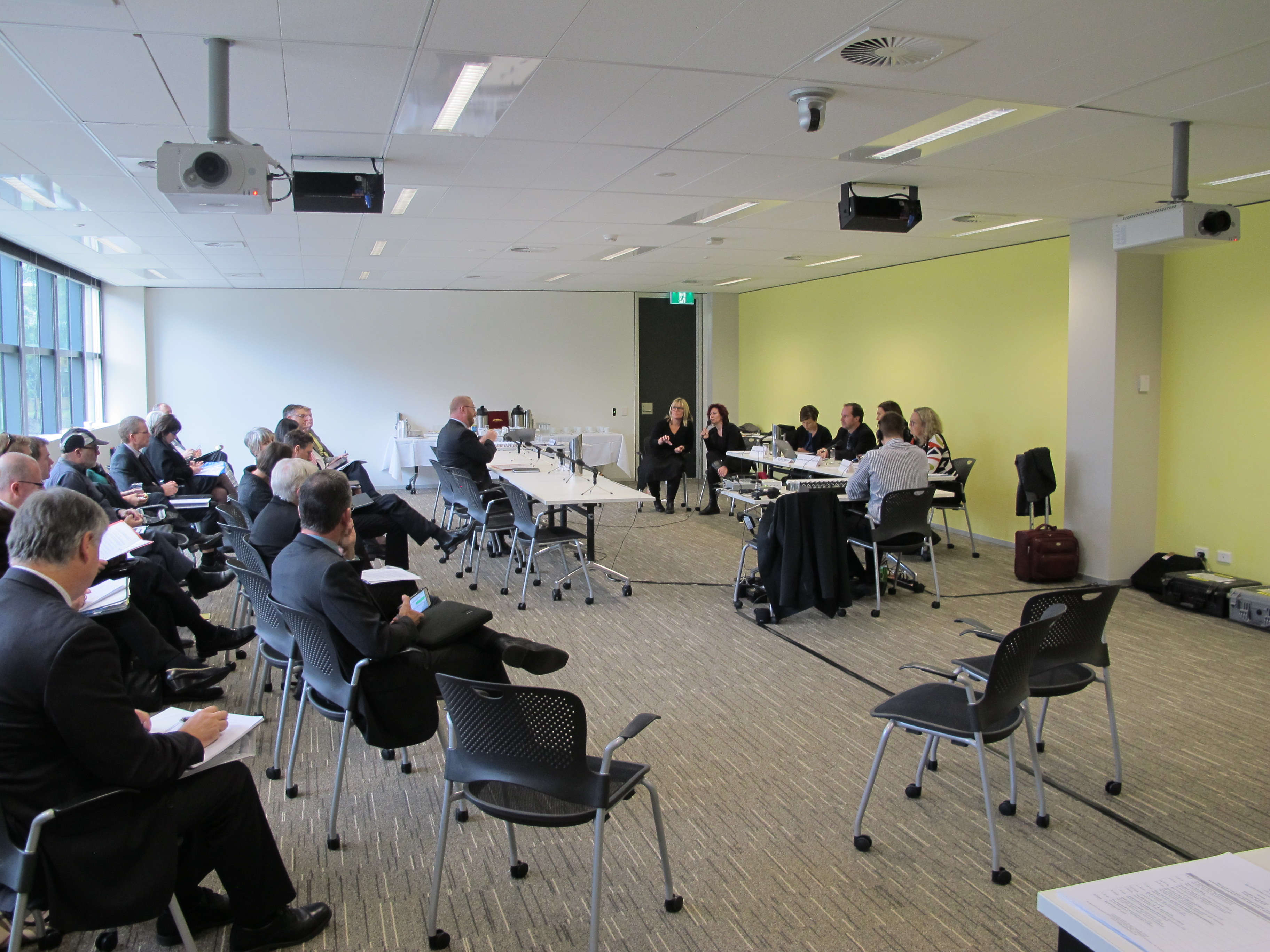 Witness Kyle Miers giving evidence at the hearing, Australian Hearing Hub, Macquarie University, NSW, 10 July 2015.