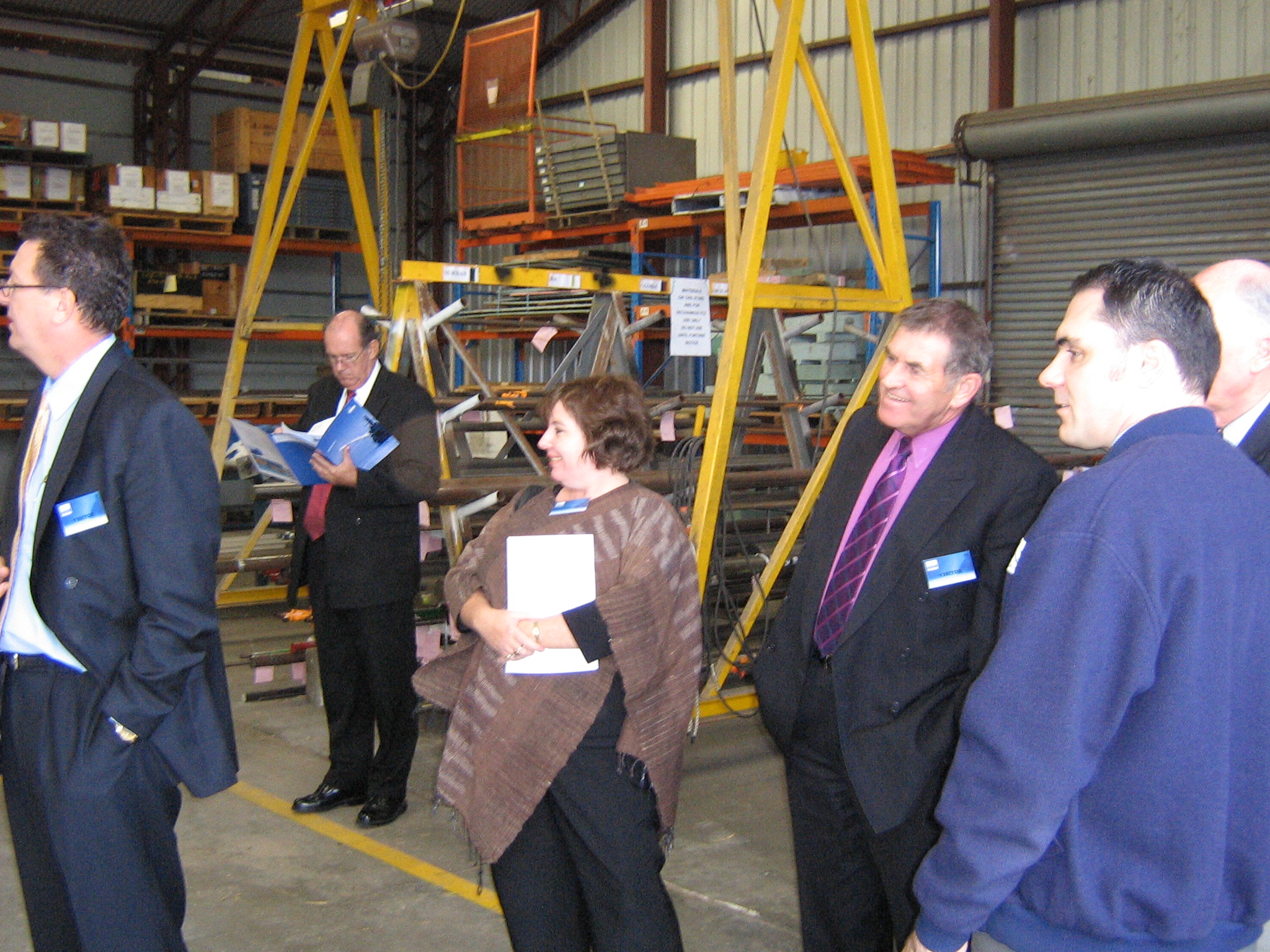 Foreign Affairs Defence and Trade Committee site visit in South Australia, 20 April 2006. Includes Senators Mark Bishop and David Johnston (left).