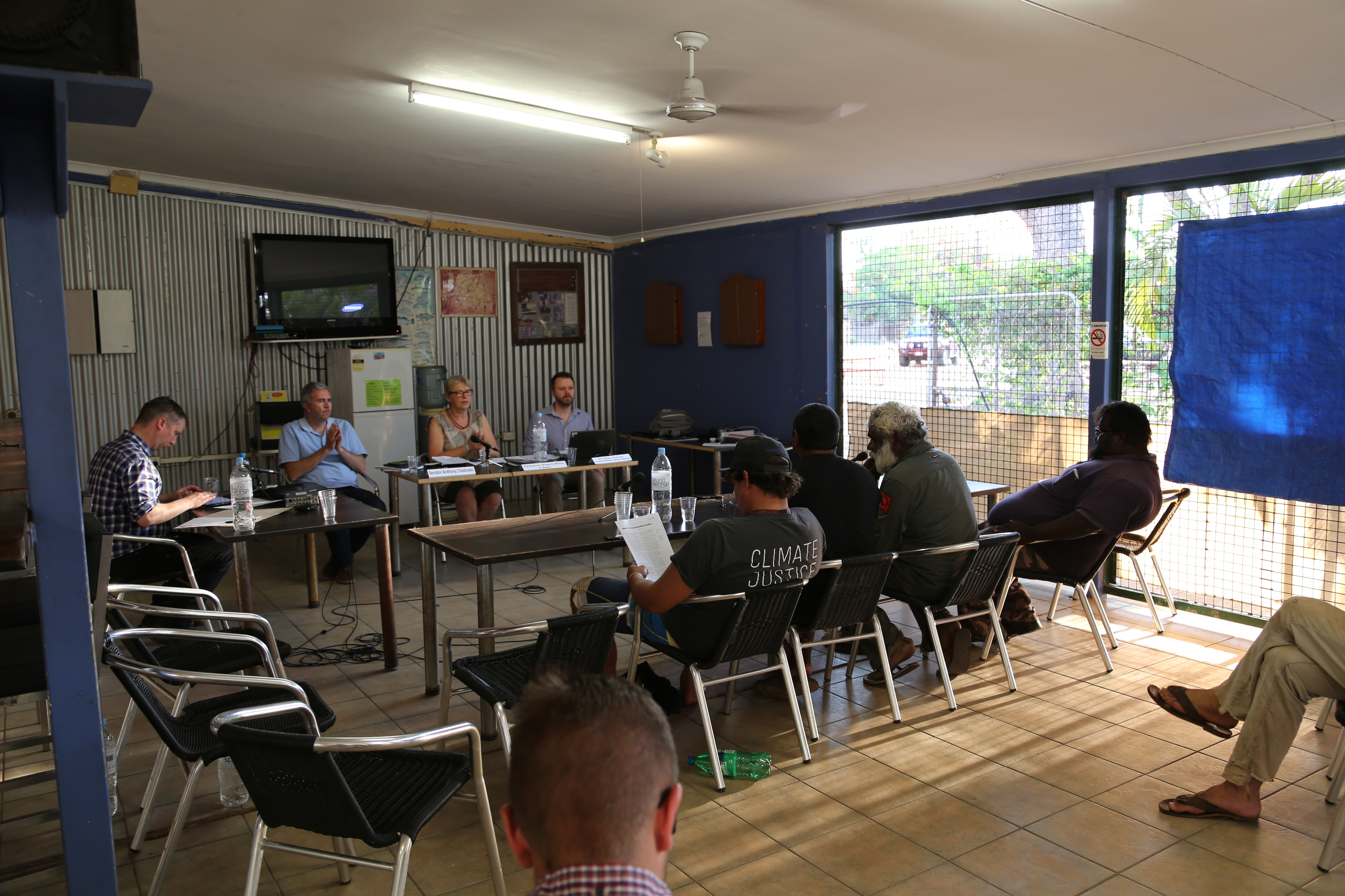 Environment and Communications References Committee hearing at Borroloola, NT, to hear perspectives on the nearby McArthur River Mine, 31 October 2017.