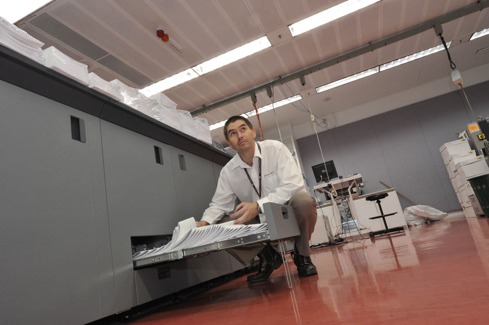 Senate Printing Room, 2010 with Kevin Cooke.